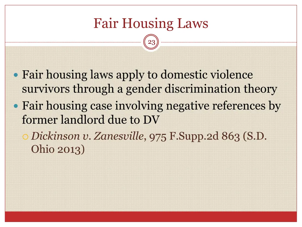 fair housing laws