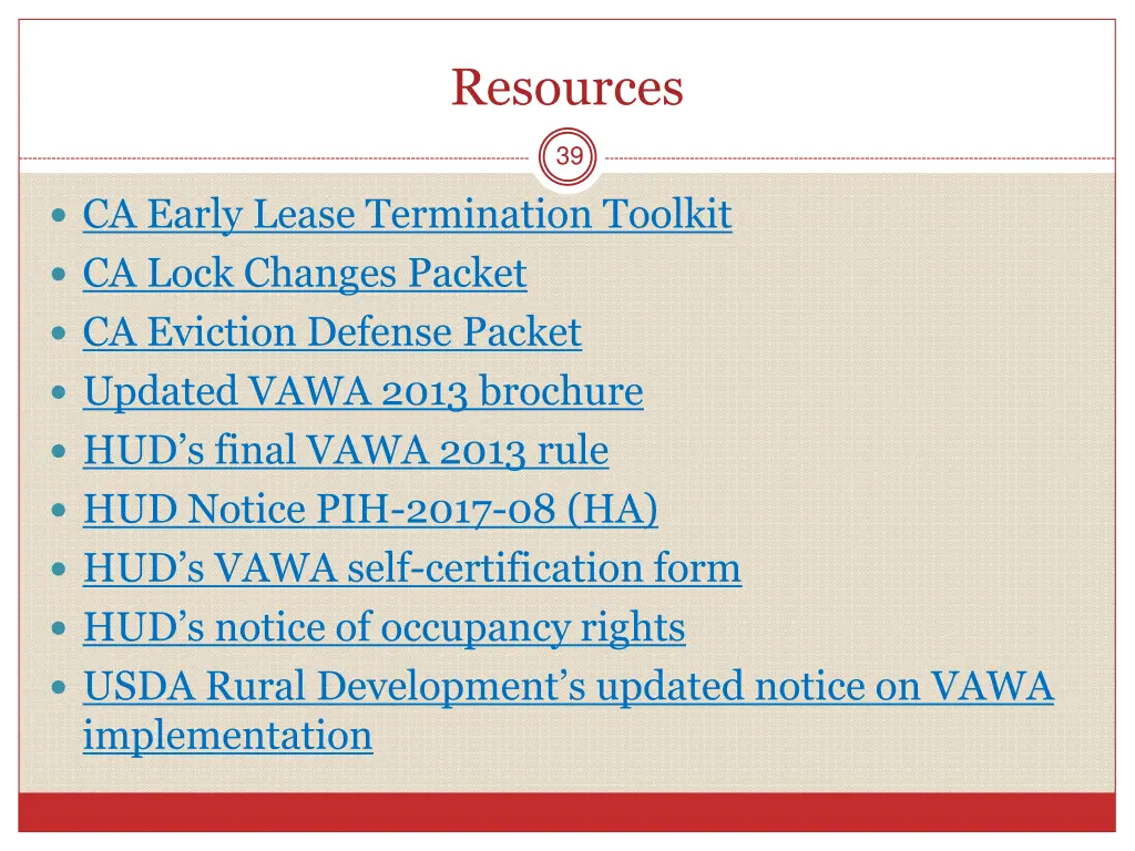 resources