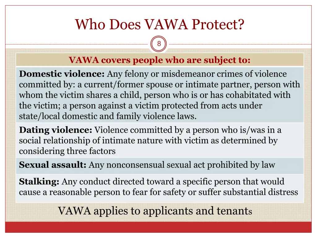 who does vawa protect
