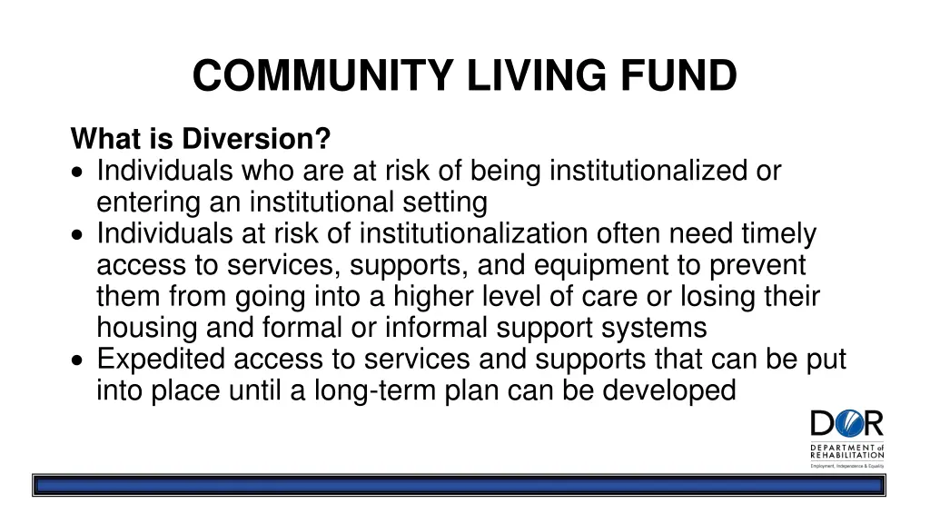 community living fund 10