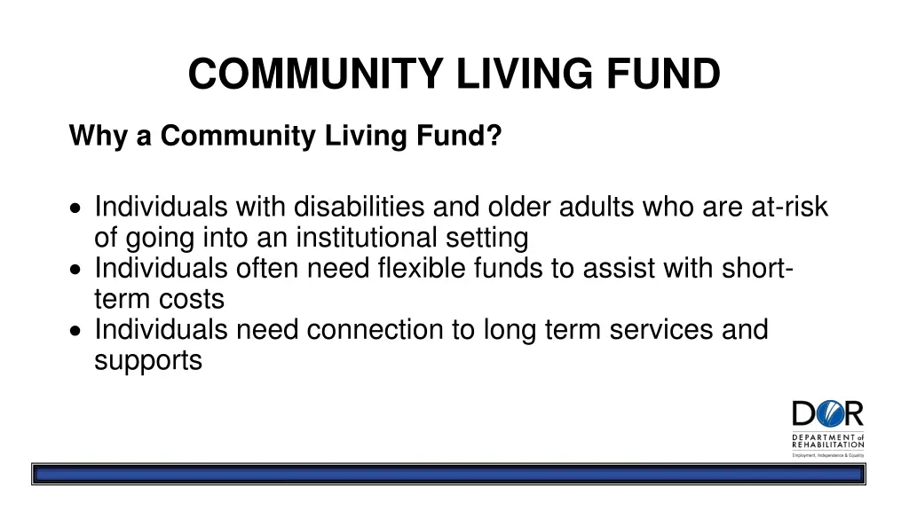 community living fund 5