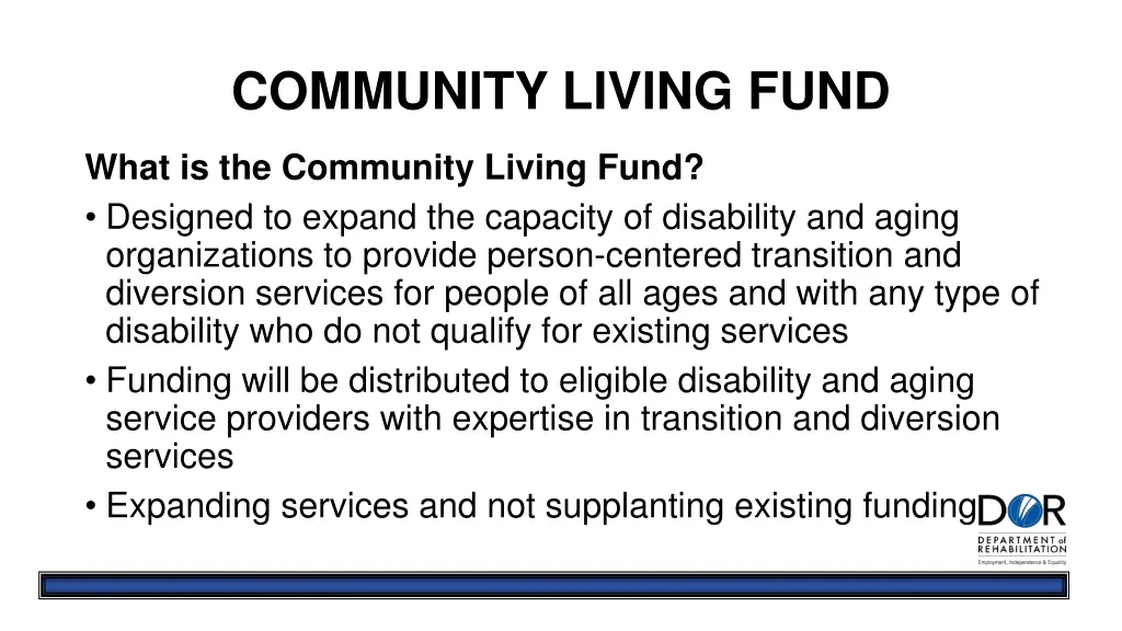 community living fund 6