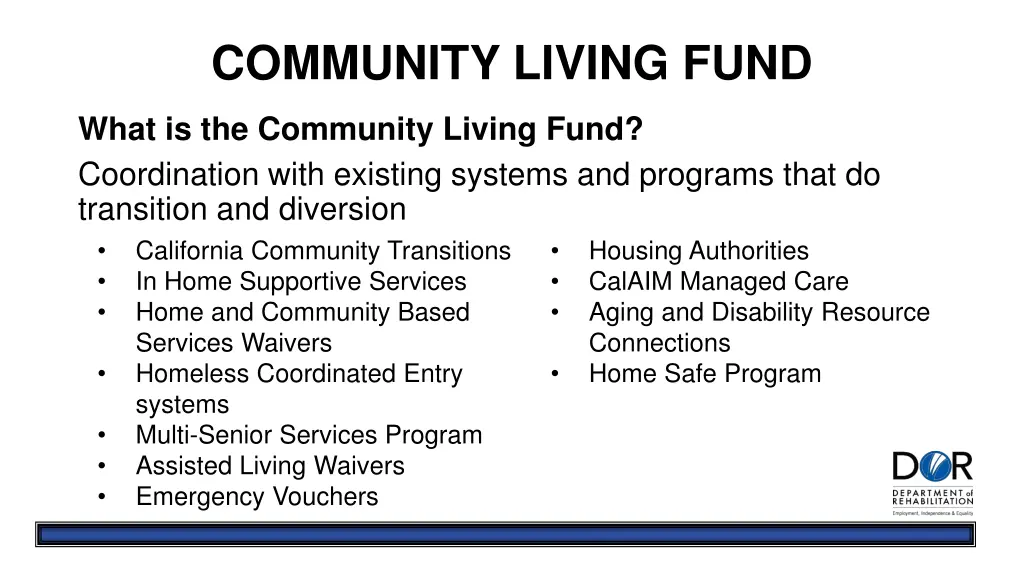 community living fund 7