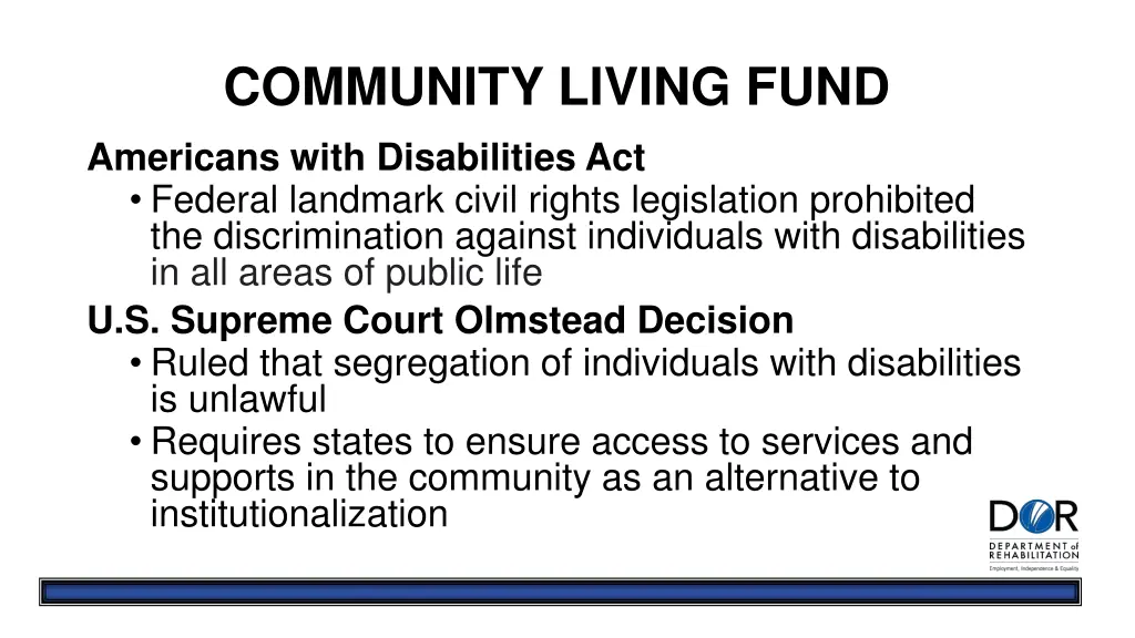 community living fund americans with disabilities