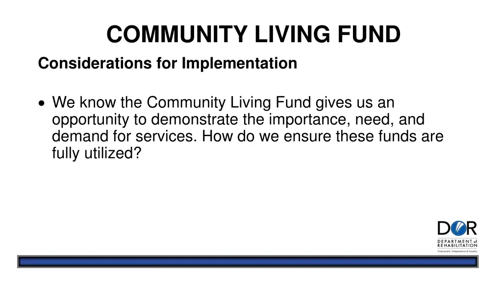 community living fund considerations 4