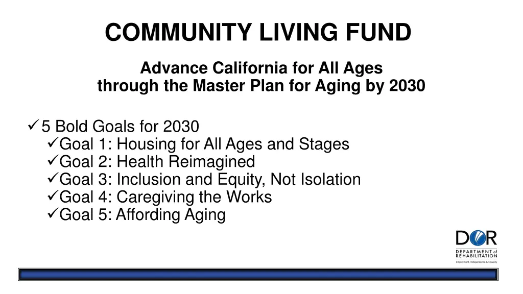 community living fund
