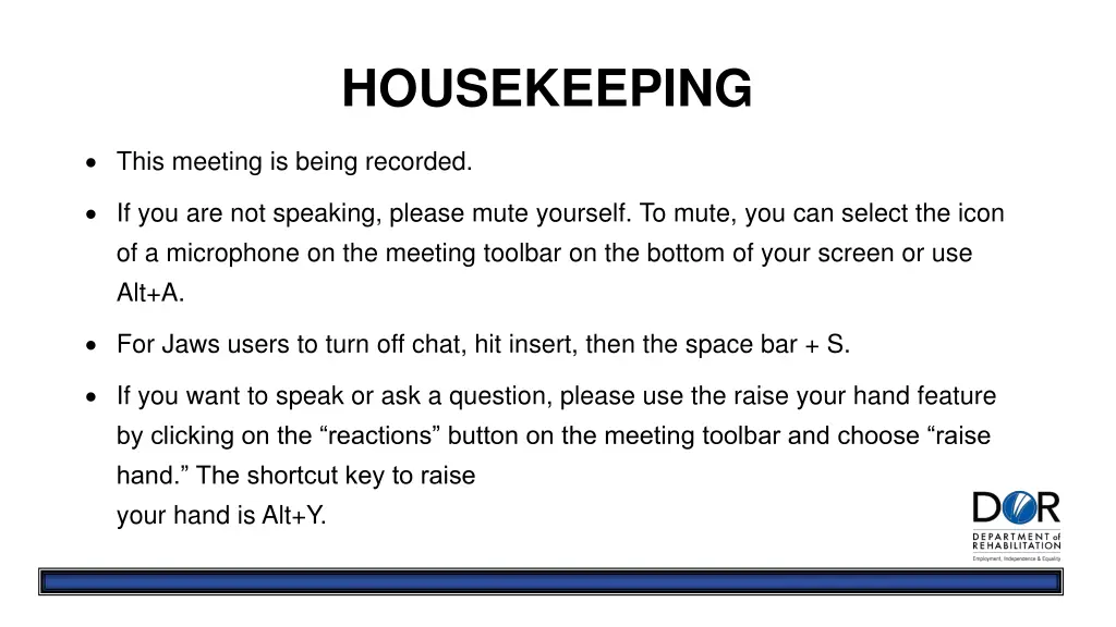 housekeeping