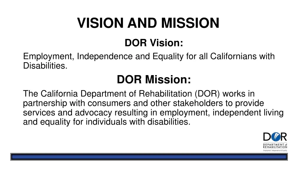 vision and mission