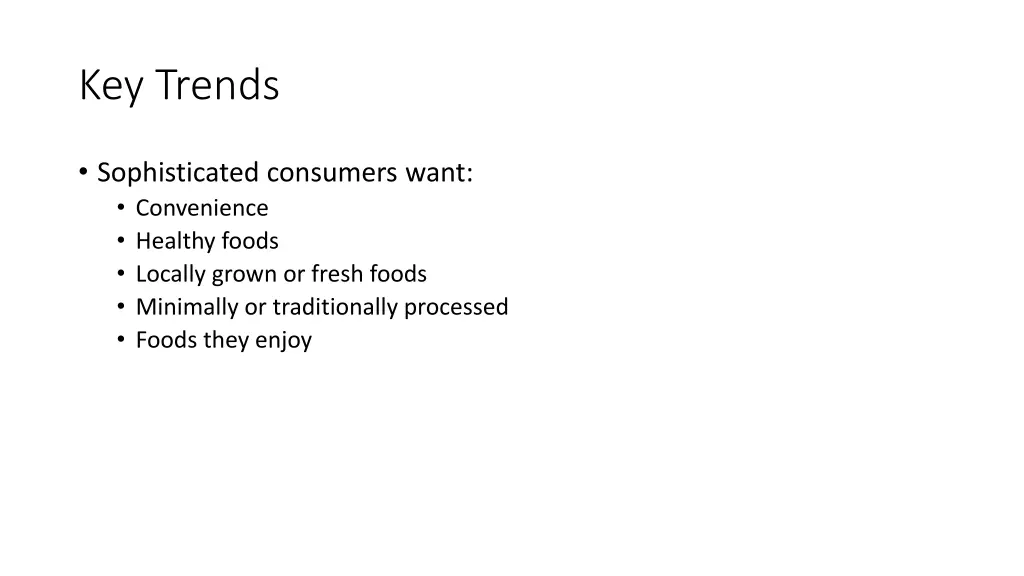 key trends