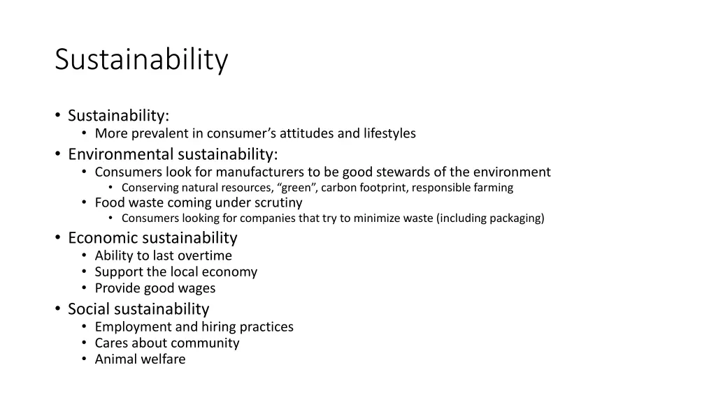 sustainability