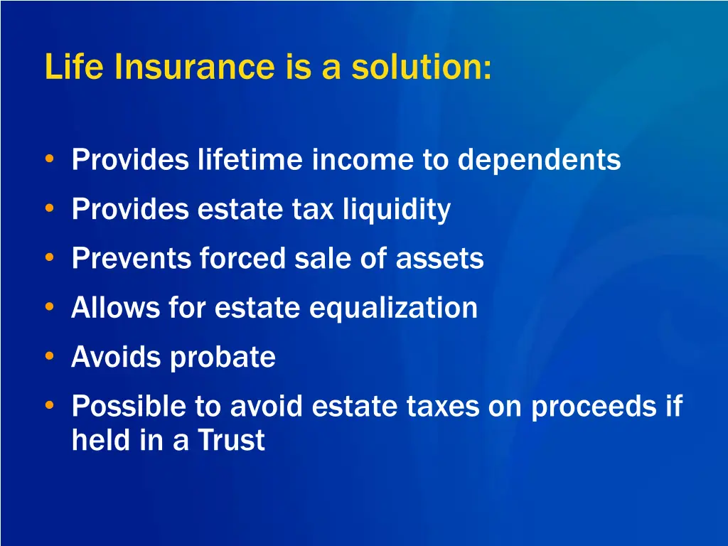 life insurance is a solution