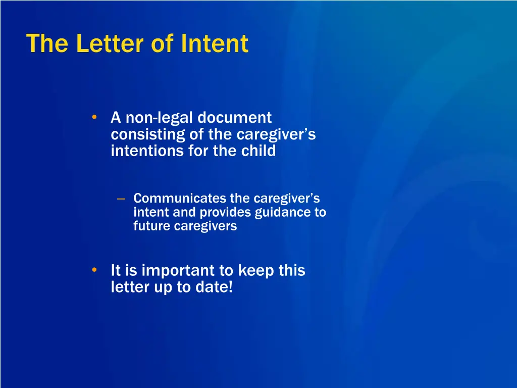 the letter of intent