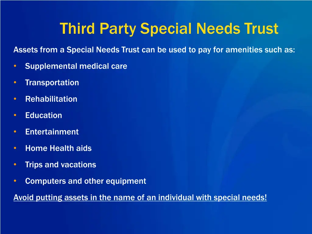 third party special needs trust
