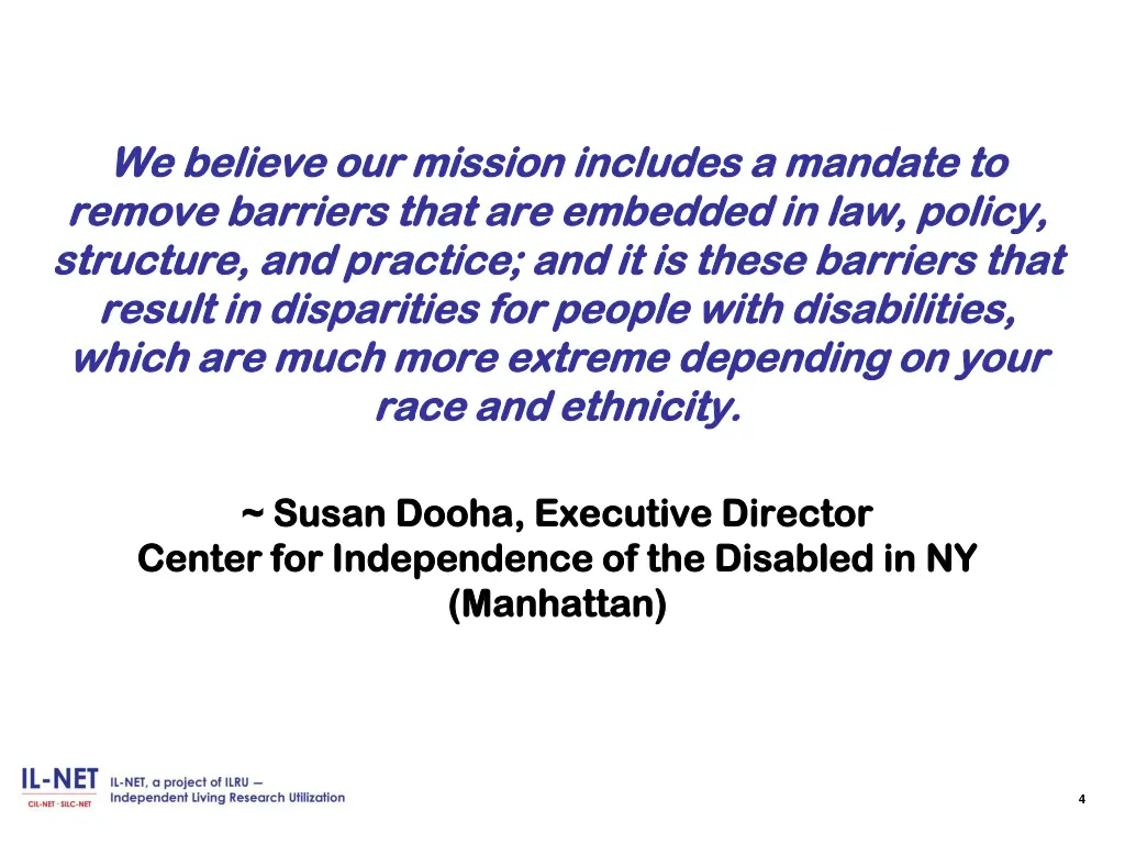 we believe our mission includes a mandate