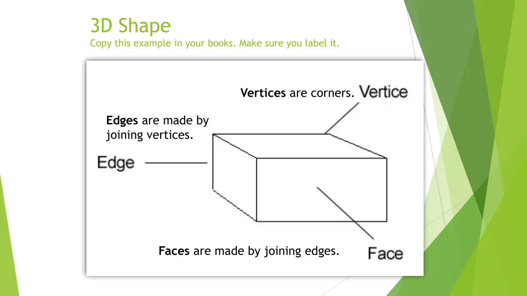 3d shape copy this example in your books make