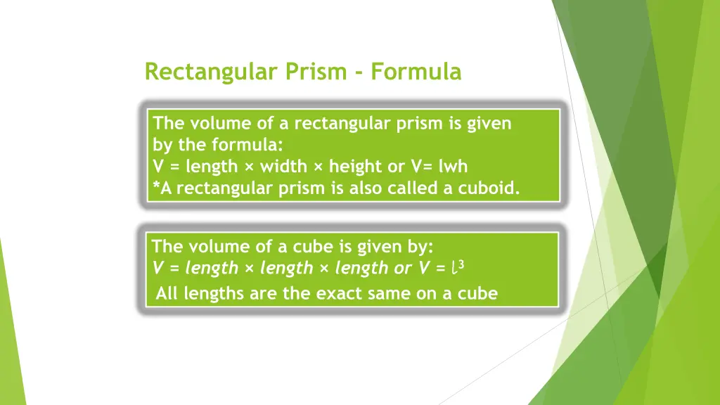 rectangular prism formula