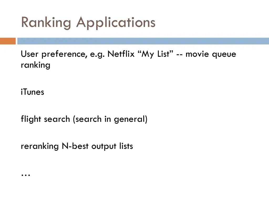 ranking applications