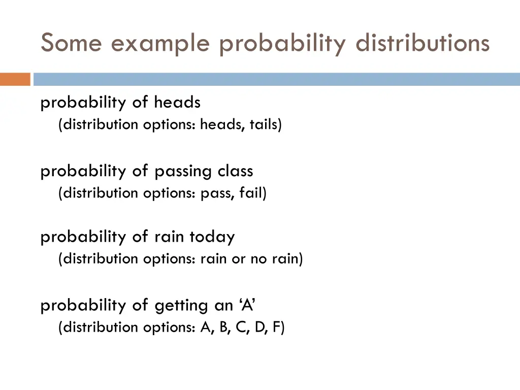 some example probability distributions