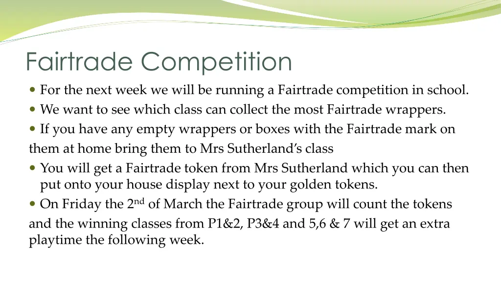 fairtrade competition