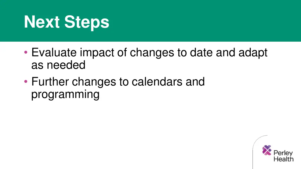 next steps