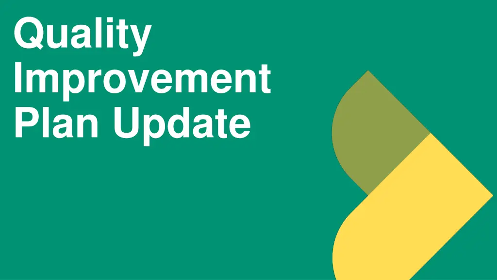quality improvement plan update