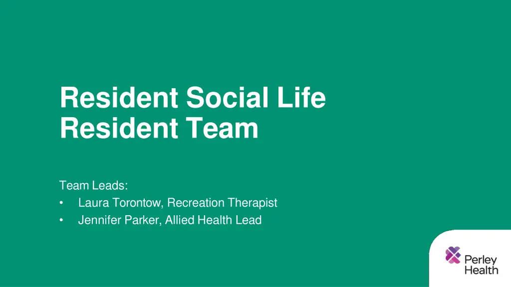 resident social life resident team