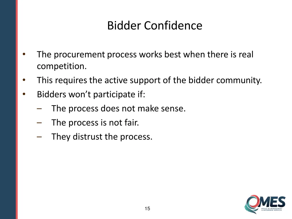 bidder confidence