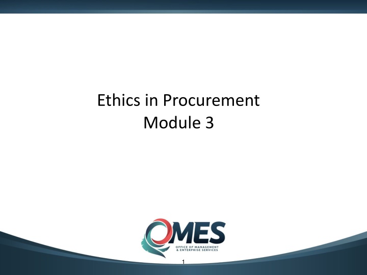 ethics in procurement module 3