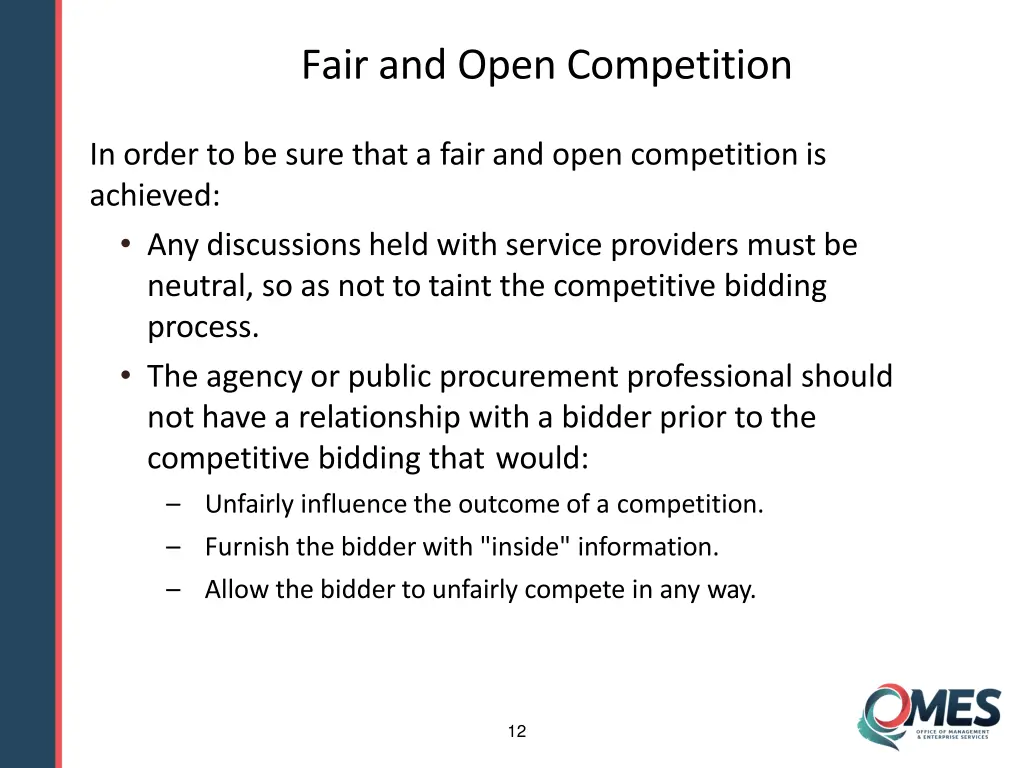 fair and open competition 2