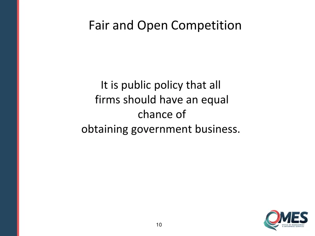 fair and open competition