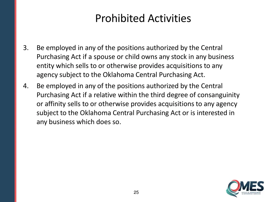 prohibited activities 1