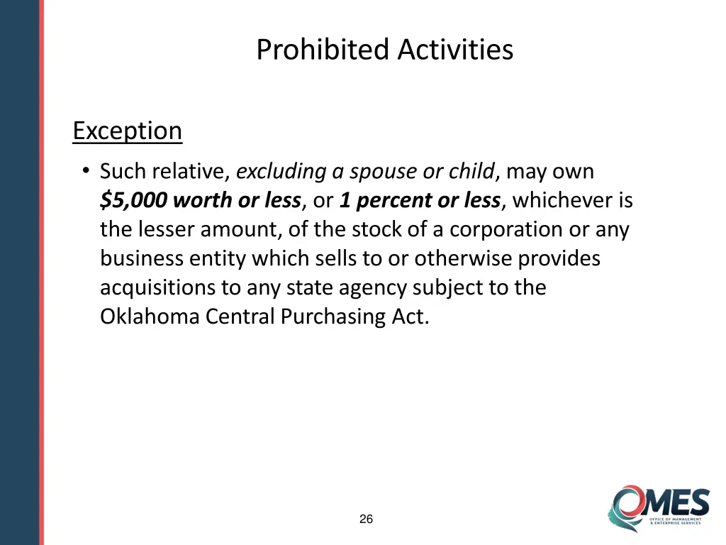 prohibited activities 2