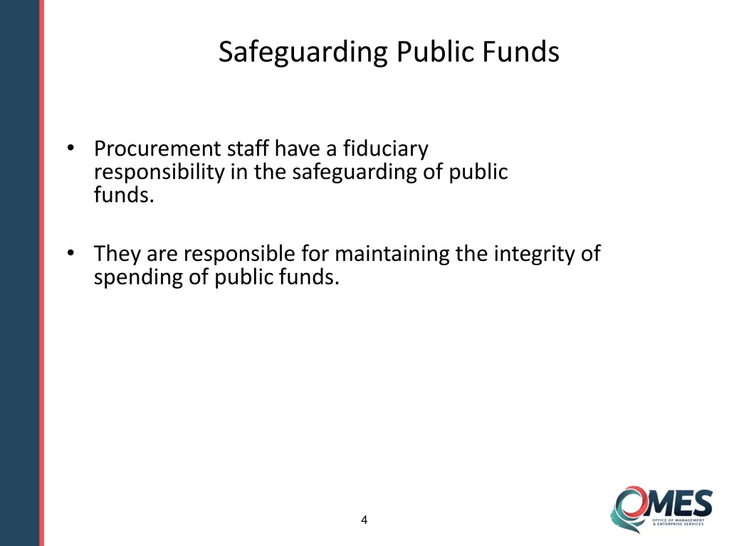 safeguarding public funds