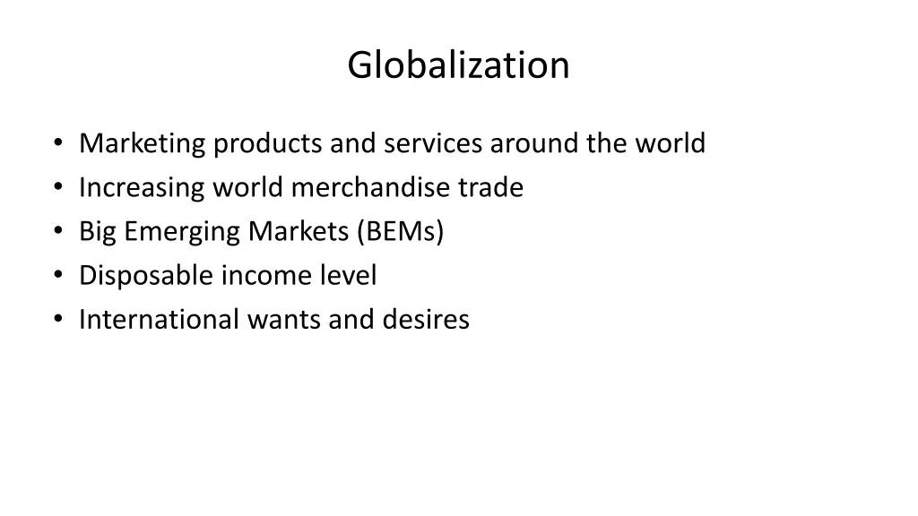 globalization