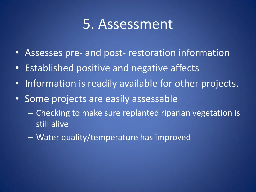 5 assessment