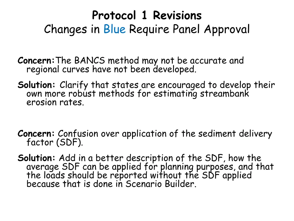 protocol 1 revisions changes in blue require