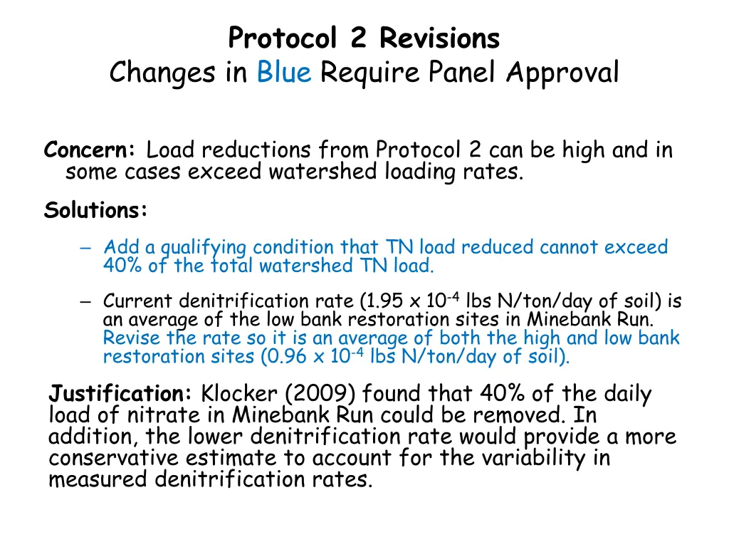 protocol 2 revisions changes in blue require