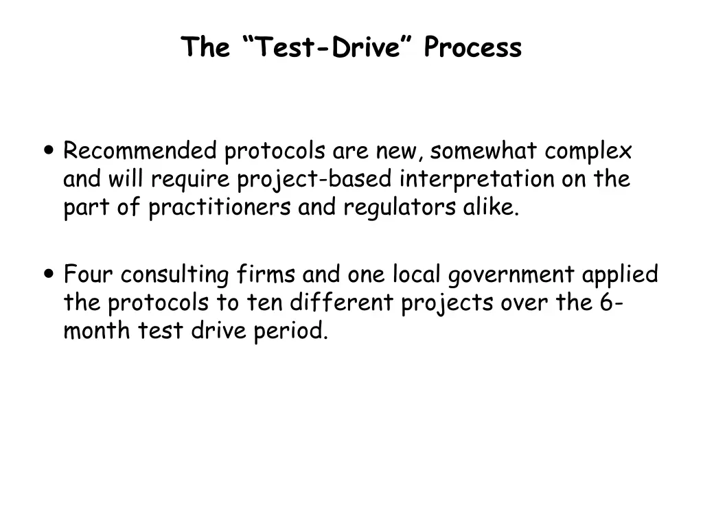 the test drive process