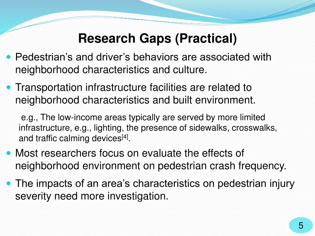 research gaps practical
