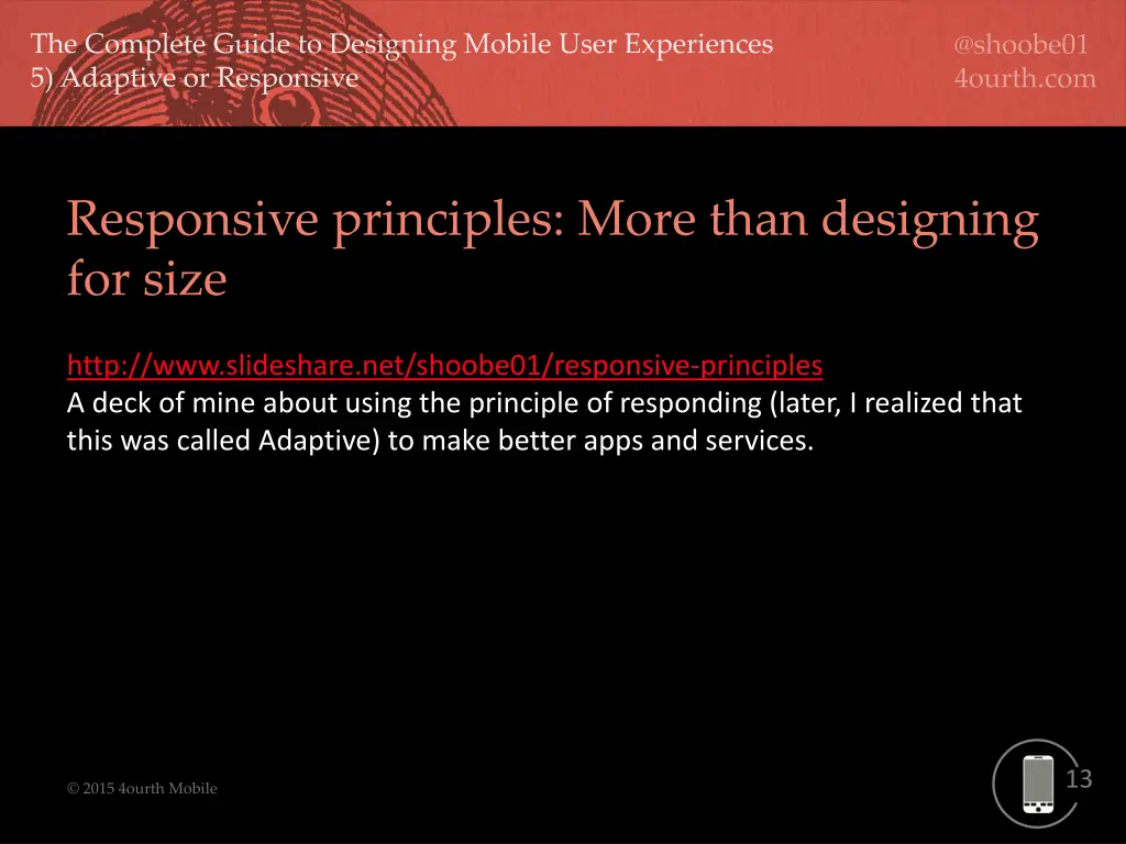 responsive principles more than designing for size
