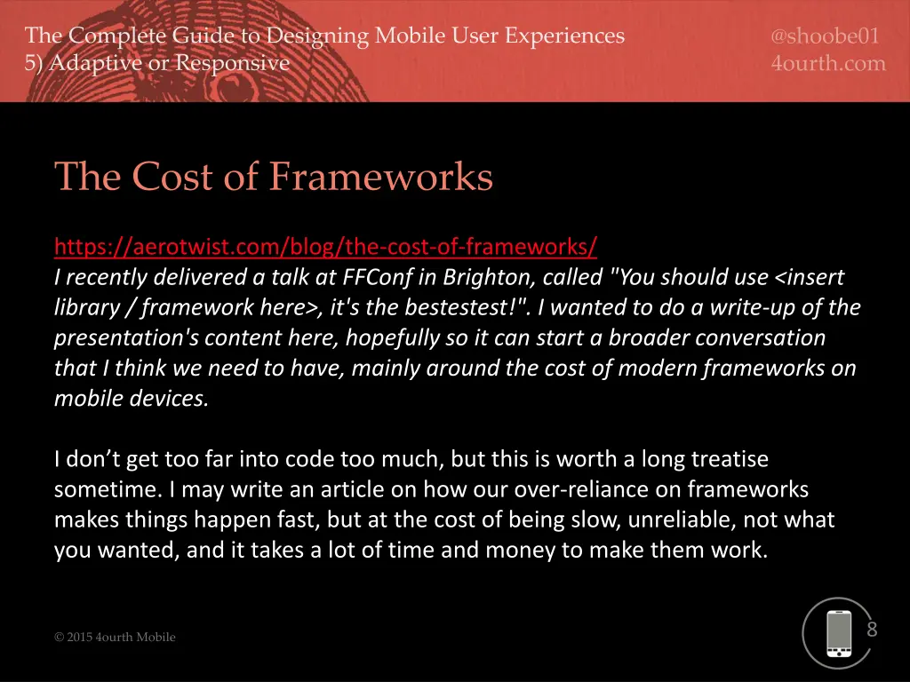 the cost of frameworks