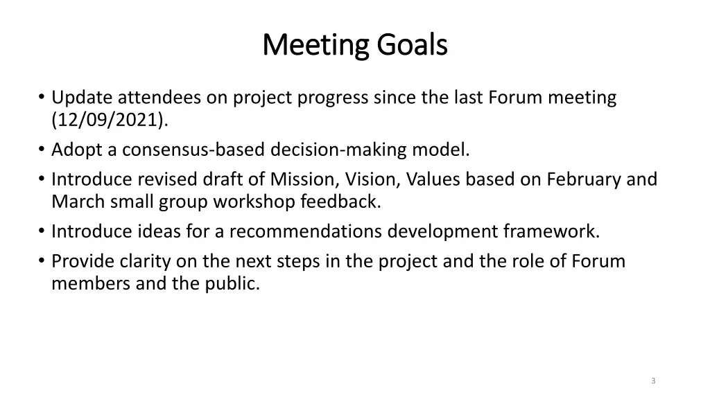 meeting goals meeting goals