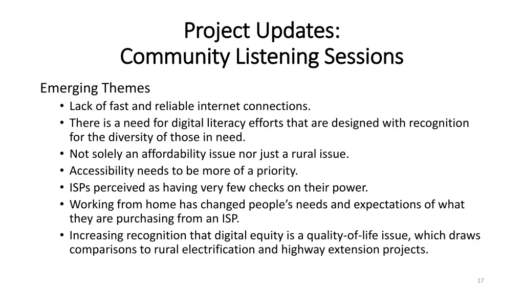 project updates project updates community 6