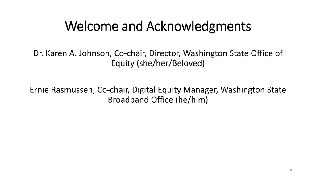 welcome and acknowledgments welcome