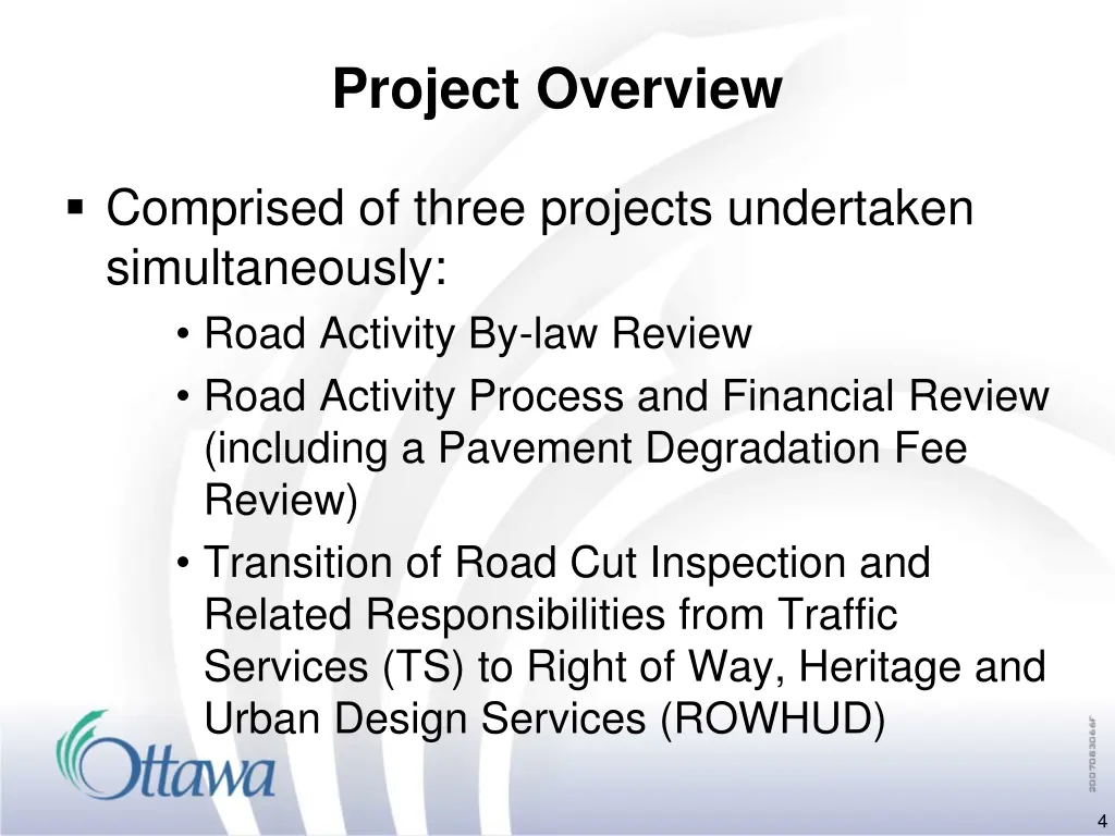 project overview 1