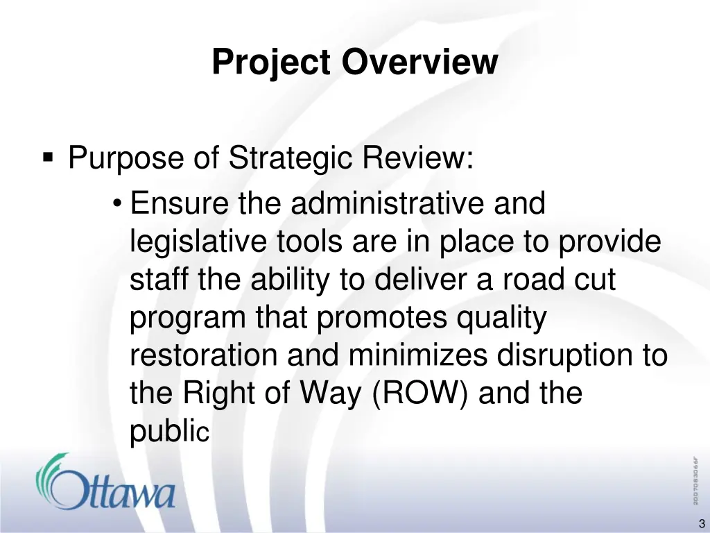 project overview