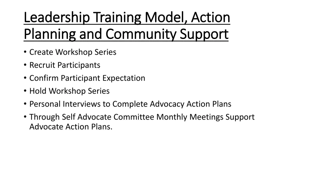 leadership training model action leadership 4