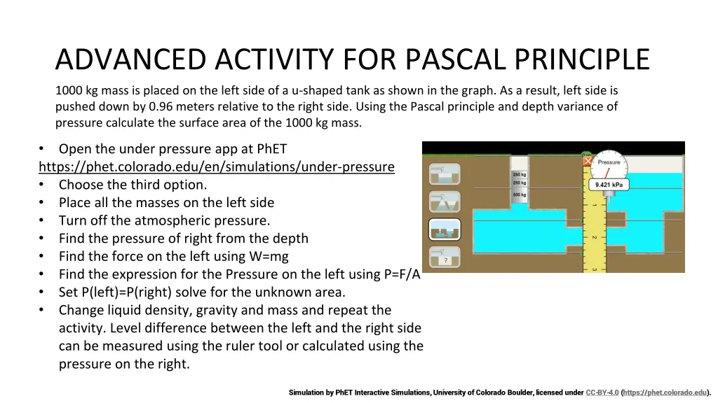 advanced activity for pascal principle