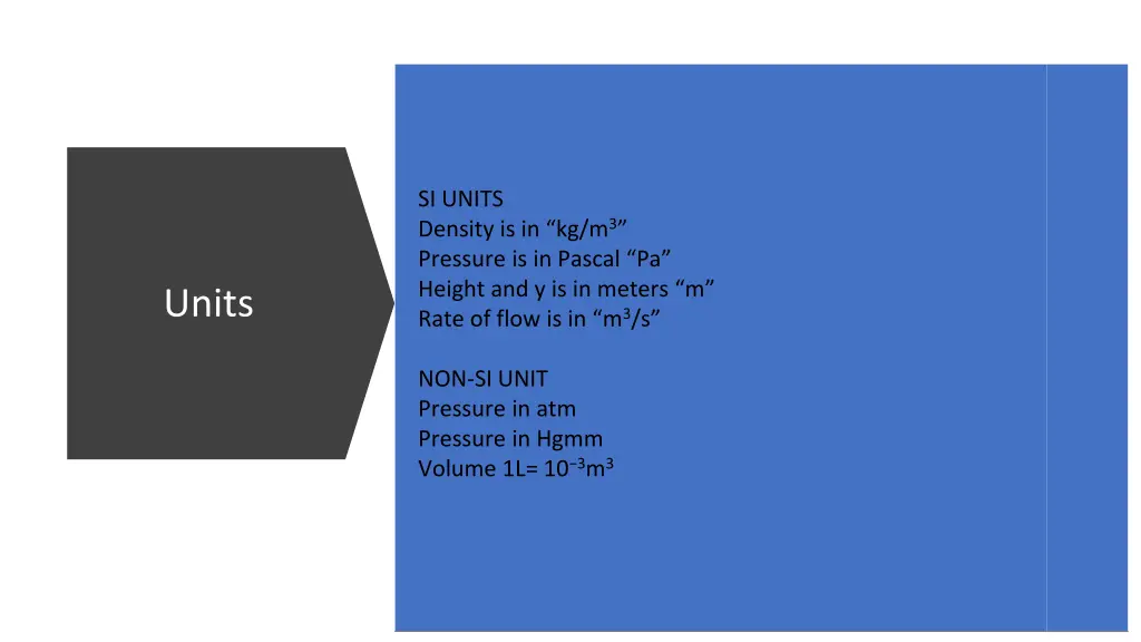 si units density is in kg m 3 pressure