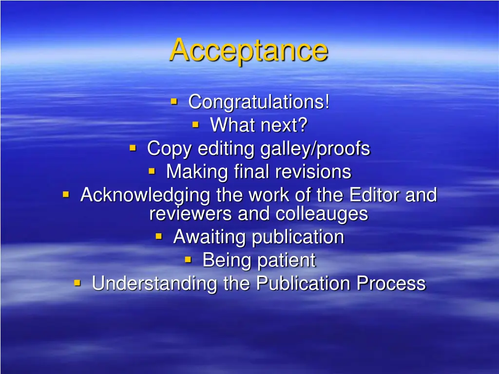 acceptance